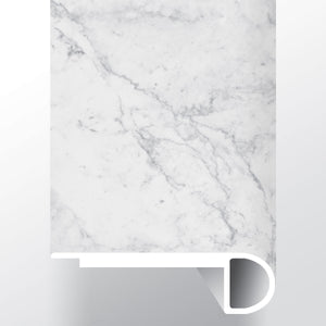Carrara Avell (Ranura de escalera empotrada [Mármol • Mate • Claro] - LVT * Molduras de vinilo de lujo) | 2 3/4" x 3/4" x 94"