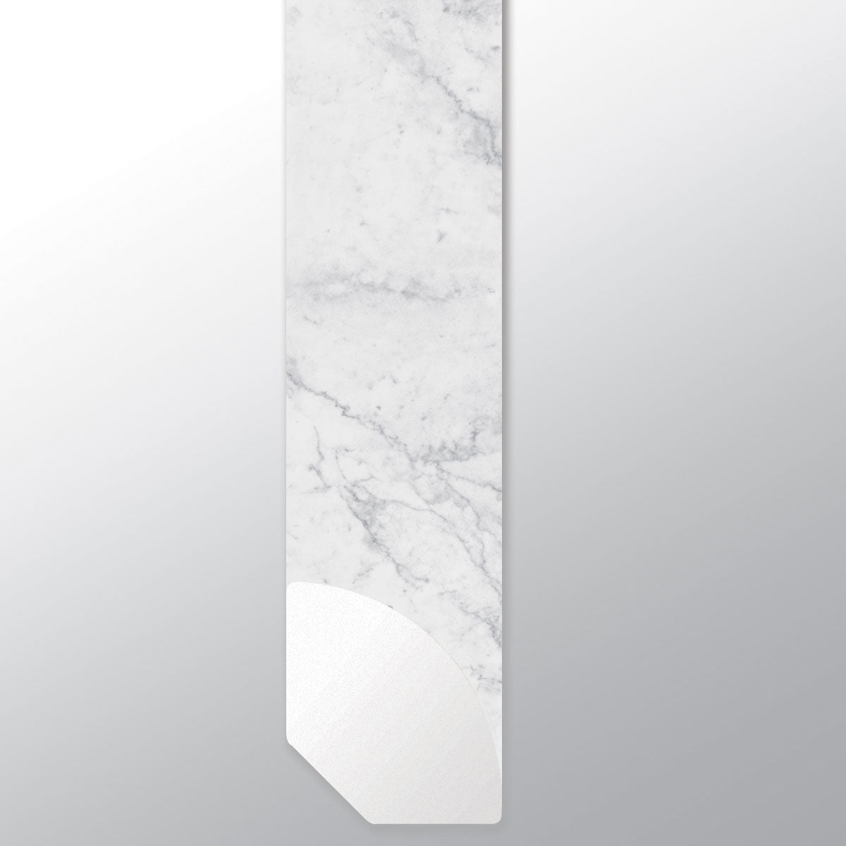 Carrara Avell (Cuarto de círculo [Mármol • Mate • Claro] - LVT * Molduras de vinilo de lujo) | 5/8" x 3/4" x 94"
