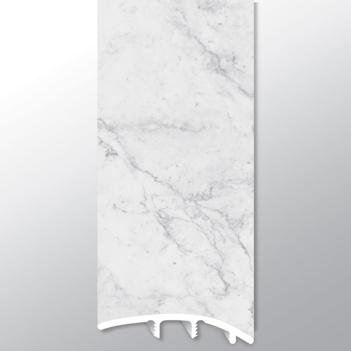 Carrara Avell (REDUCTOR [Mármol • Mate • Claro] - LVT * MOLDURA DE VINILO DE LUJO) | 1 3/4" X 3/8" X 94"