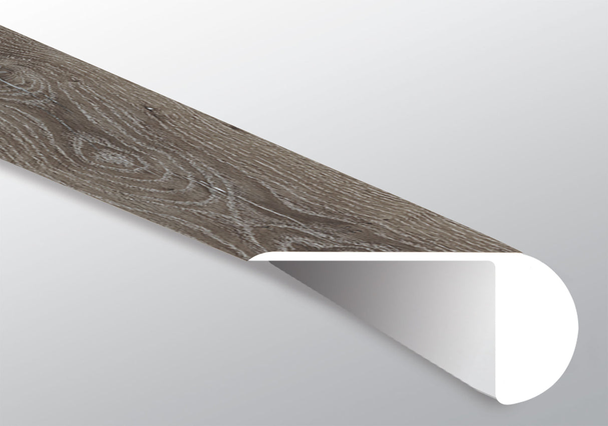 Roble Carbón (NARIZ DE ESCALÓN SUPERPUESTO [Madera • Mate • Medio] - LVT * MOLDURA DE VINILO DE LUJO) | 2 1/4" X 1" X 94"