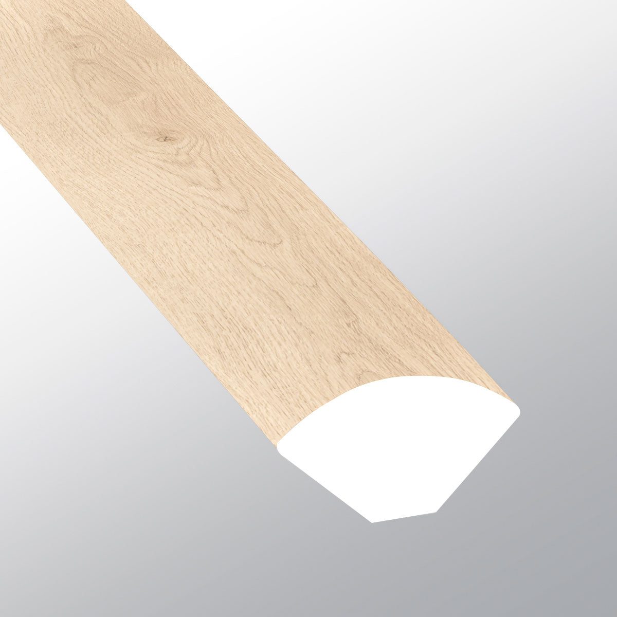 Chester Hills (Cuarto de círculo [Madera • Mate • Claro] - LVT * Molduras de vinilo de lujo) | 5/8" X 3/4" X 94"