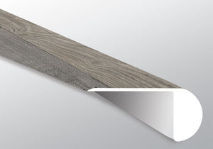 Mezcla costera (NARIZ DE ESCALÓN SUPERPUESTO [Madera • Mate • Medio] - LVT * MOLDURA DE VINILO DE LUJO) | 2 1/4" X 1" X 94"