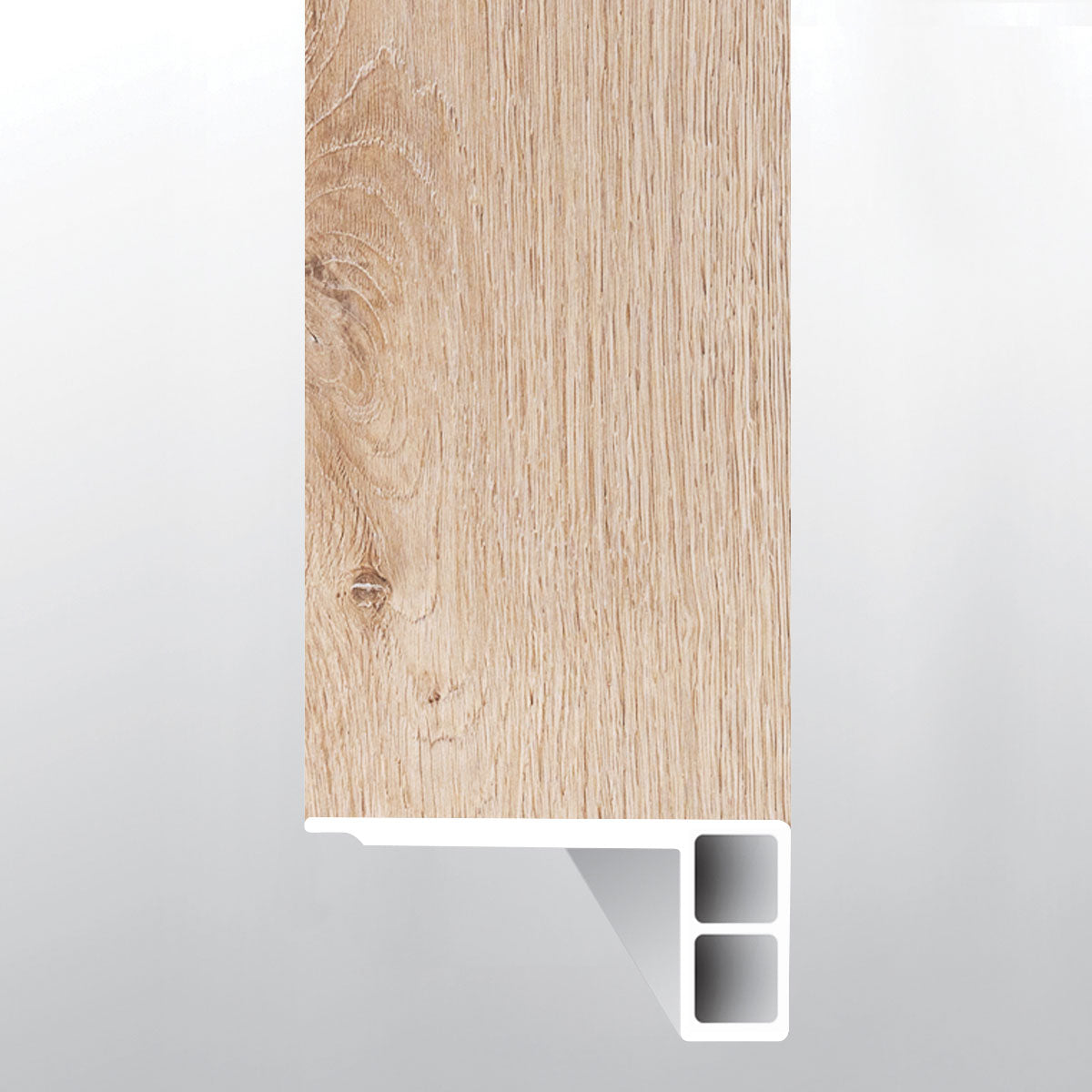 Daria Umber (Escalones con borde suavizado [Madera • Mate • Medio] - LVT * Molduras de vinilo de lujo) | 6,9 cm x 1,9 cm x 243 cm