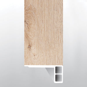 Daria Umber (Escalones con borde suavizado [Madera • Mate • Medio] - LVT * Molduras de vinilo de lujo) | 6,9 cm x 1,9 cm x 243 cm
