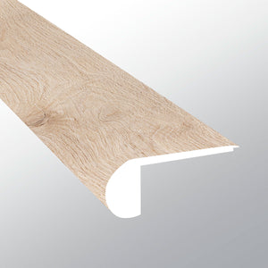 Daria Umber (Ranura de escalera empotrada [Madera • Mate • Mediana] - LVT * Molduras de vinilo de lujo) | 6,9 cm x 1,9 cm x 243 cm