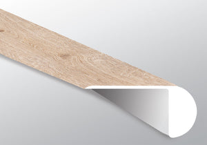 Daria Umber (NARIZ DE ESCALÓN SUPERPUESTO [Madera • Mate • Medio] - LVT * MOLDURA DE VINILO DE LUJO) | 2 1/4" X 1" X 94"