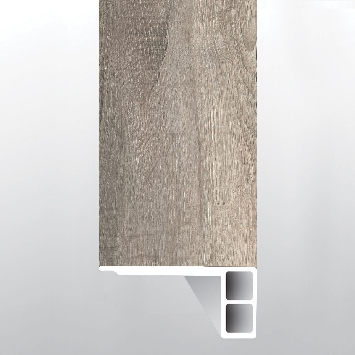 Draven (CANAL DE ESCALÓN AL RAS CON BORDE RELAJADO [Madera • Mate • Medio] - LVT * MOLDURA DE VINILO DE LUJO) | 2 3/4" X 3/4" X 94"