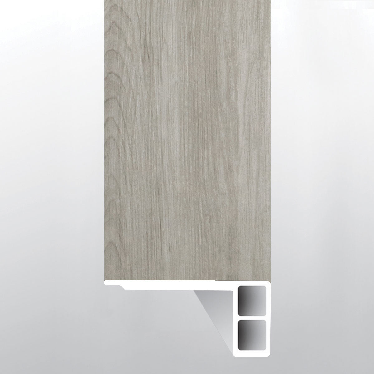 Roble Dunite (BORDE DE ESCALÓN AL RAS CON BORDE RELAJADO [Madera • Mate • Medio] - LVT * MOLDURA DE VINILO DE LUJO) | 2 3/4" X 3/4" X 94"