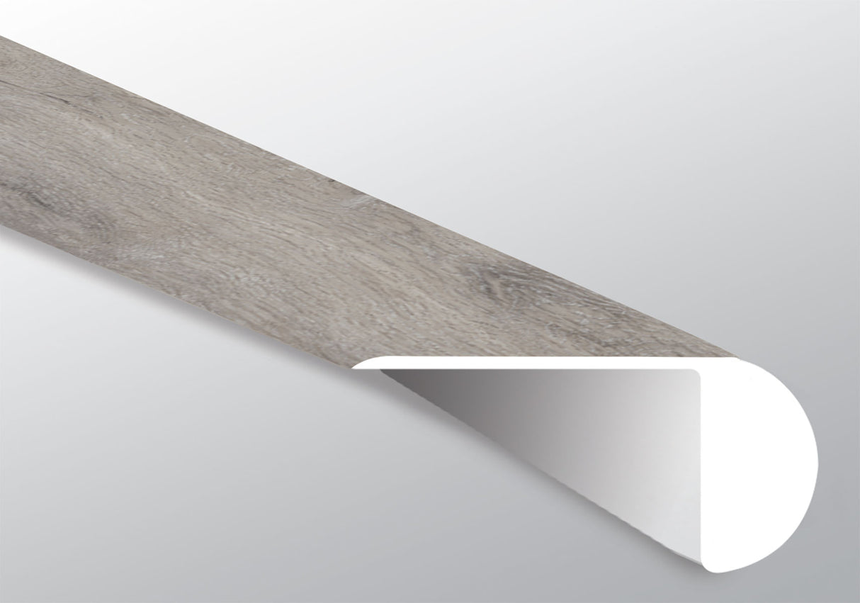 Elmwood Ash ( OVERLAPPING STAIR NOSE [ Wood • Matte • Medium ] - LVT * LUXURY VINYL TRIM ) | 2 1/4" X 1" X 94"