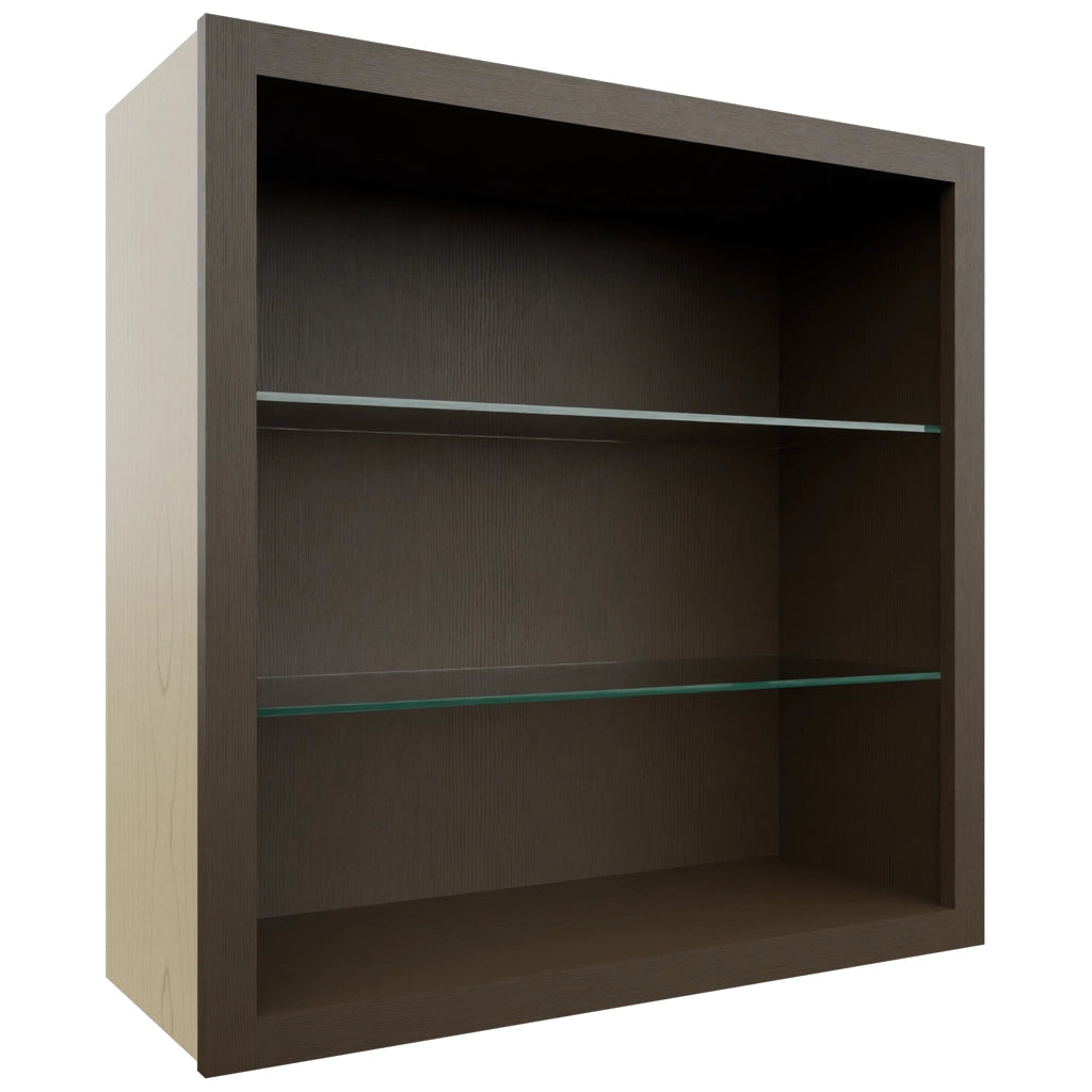 Fabuwood Canyon Oak NDW3030 Wall Standard No Door Cabinet, Front View
