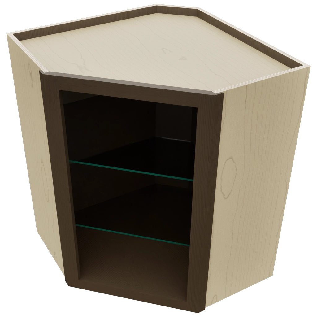 Fabuwood Canyon Oak NDWDC2430 Wall Corner Diagonal No Door Cabinet, Top View