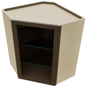 Fabuwood Canyon Oak NDWDC2430 Wall Corner Diagonal No Door Cabinet, Top View