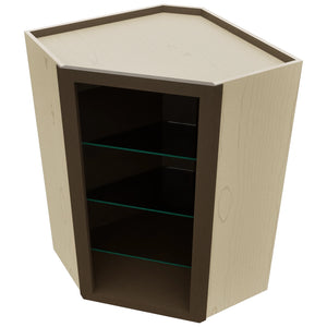 Fabuwood Canyon Oak NDWDC2436 Wall Corner Diagonal No Door Cabinet, Top View