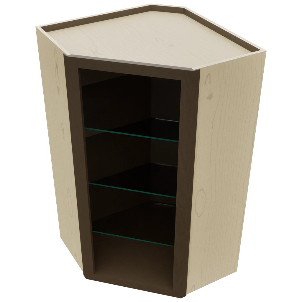Fabuwood Canyon Oak NDWDC2442 Wall Corner Diagonal No Door Cabinet, Top View