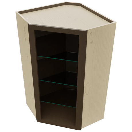 Fabuwood Canyon Oak NDWDC2442 Wall Corner Diagonal No Door Cabinet, Top View