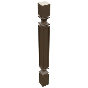 Fabuwood Canyon Oak SP3X3 Base Post, Top View