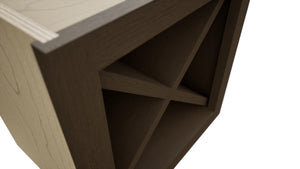 Fabuwood Canyon Oak WR15X15 Wall Wine Rack, Detail View