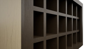 Fabuwood Canyon Oak WR3018 Wall Wine Rack, Detail View