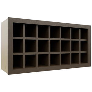 Fabuwood Canyon Oak WR3618 Wall Wine Rack, Front View