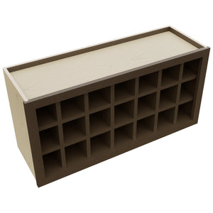 Fabuwood Canyon Oak WR3618 Wall Wine Rack, Top View