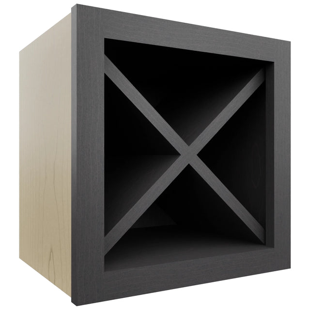 Fabuwood Cobblestone WR15X15 Wall Wine Rack, Front View