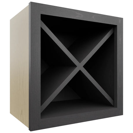 Fabuwood Cobblestone WR18X18 Wall Wine Rack, Front View