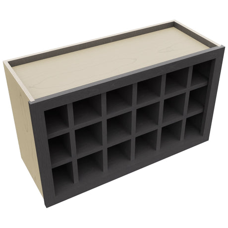 Fabuwood Cobblestone WR3018 Wall Wine Rack, Top View