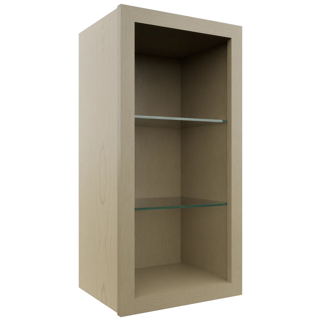 Fabuwood Desert Oak NDW1530 Wall Standard No Door Cabinet, Front View