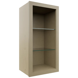Fabuwood Desert Oak NDW1530 Wall Standard No Door Cabinet, Front View