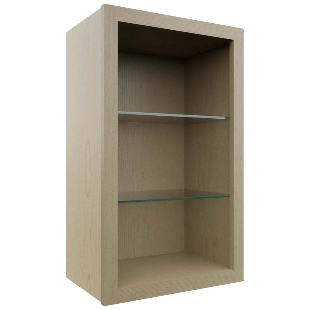 Fabuwood Desert Oak NDW1830 Wall Standard No Door Cabinet, Front View