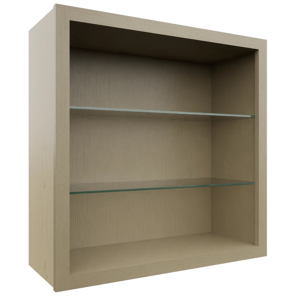 Fabuwood Desert Oak NDW3030 Wall Standard No Door Cabinet, Front View