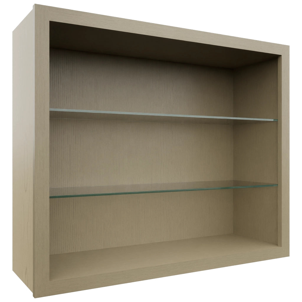 Fabuwood Desert Oak NDW3630 Wall Standard No Door Cabinet, Front View