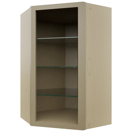 Fabuwood Desert Oak NDWDC2439 Wall Corner Diagonal No Door Cabinet, Front View