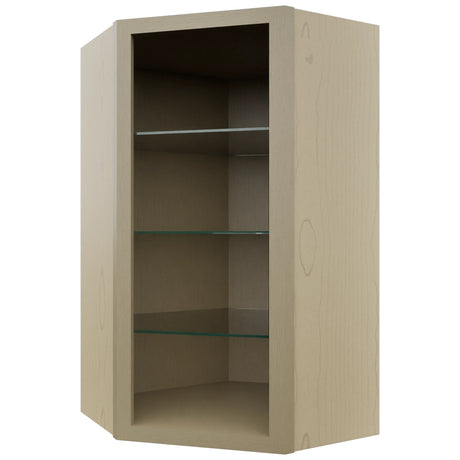 Fabuwood Desert Oak NDWDC2442 Wall Corner Diagonal No Door Cabinet, Front View