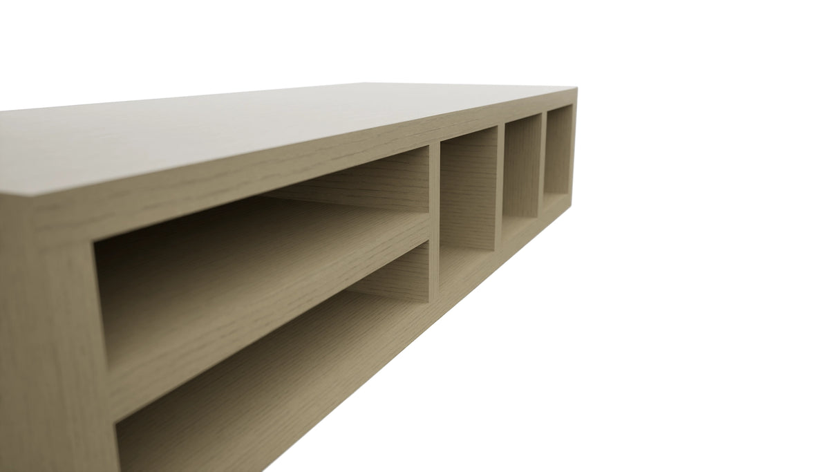 Fabuwood Desert Oak WO306 Wall Organizer Rack, Detail View