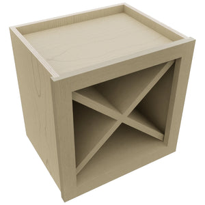 Fabuwood Desert Oak WR15X15 Wall Wine Rack, Top View