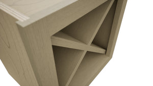 Fabuwood Desert Oak WR15X15 Wall Wine Rack, Detail View