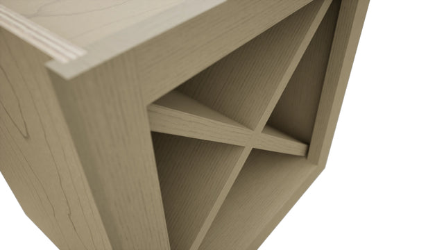 Fabuwood Desert Oak WR15X15 Wall Wine Rack, Detail View