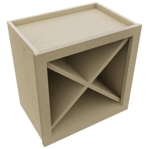 Fabuwood Desert Oak WR18X18 Wall Wine Rack, Top View