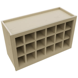 Fabuwood Desert Oak WR3018 Wall Wine Rack, Top View