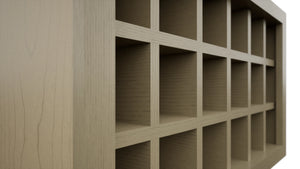 Fabuwood Desert Oak WR3018 Wall Wine Rack, Detail View