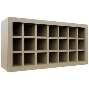 Fabuwood Desert Oak WR3618 Wall Wine Rack, Front View