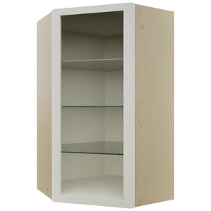 Fabuwood Dove NDWDC2442 Wall Corner Diagonal No Door Cabinet, Front View