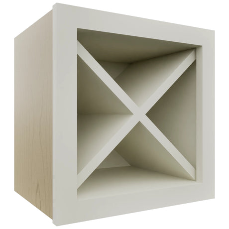 Fabuwood Dove WR15X15 Wall Wine Rack, Front View