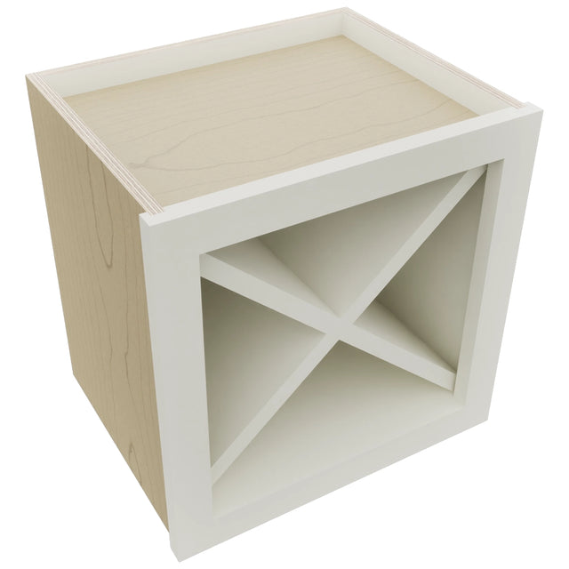 Fabuwood Dove WR15X15 Wall Wine Rack, Top View