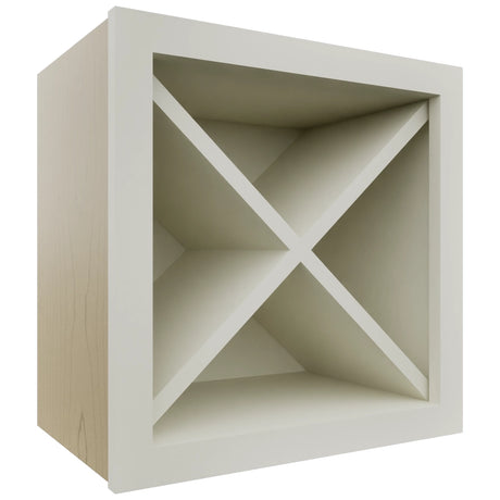 Fabuwood Dove WR18X18 Wall Wine Rack, Front View