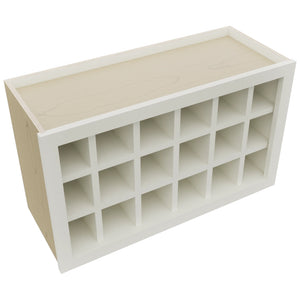 Fabuwood Dove WR3018 Wall Wine Rack, Top View