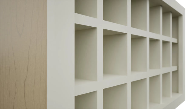 Fabuwood Dove WR3018 Wall Wine Rack, Detail View