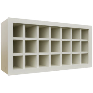 Fabuwood Dove WR3618 Wall Wine Rack, Front View