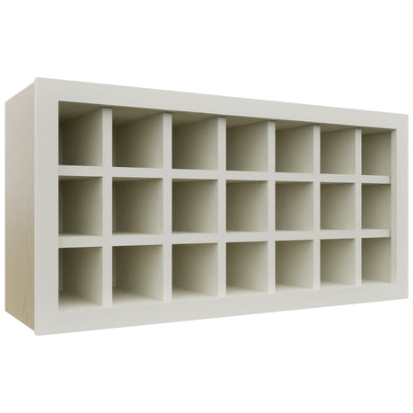 Fabuwood Dove WR3618 Wall Wine Rack, Front View